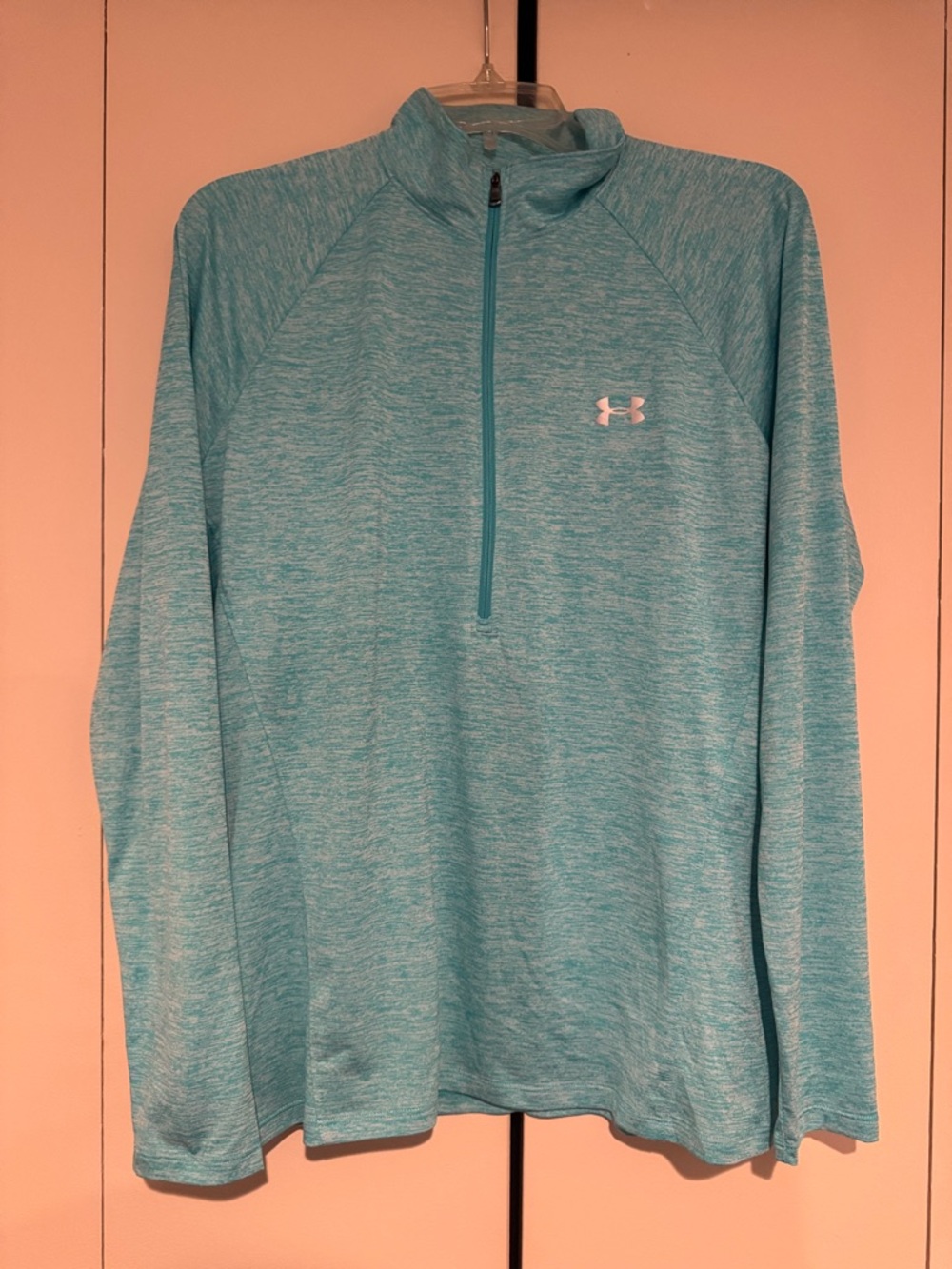 Under Armour HEATGEAR Aqua/Teal Half-Zip Athletic Pullover